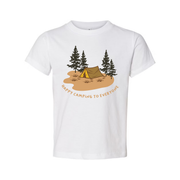 Unisex Outdoor Camping T Shirt With Tent And Pine Trees Graphic For Adventures And Hiking
