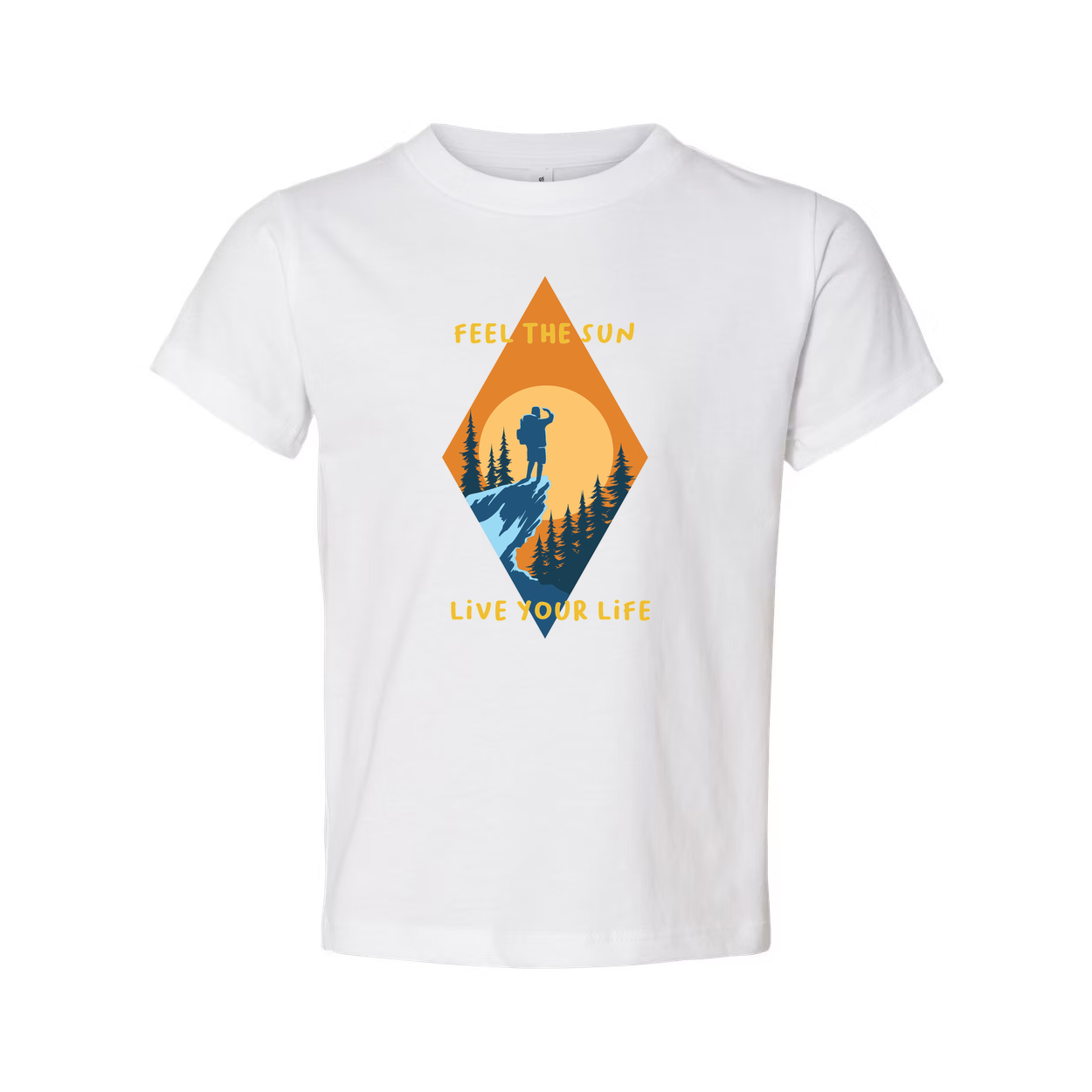 Unisex Outdoor Adventure T Shirt With Sunset Hiker Graphic And Forest Landscape For Outdoor Enthusiasts