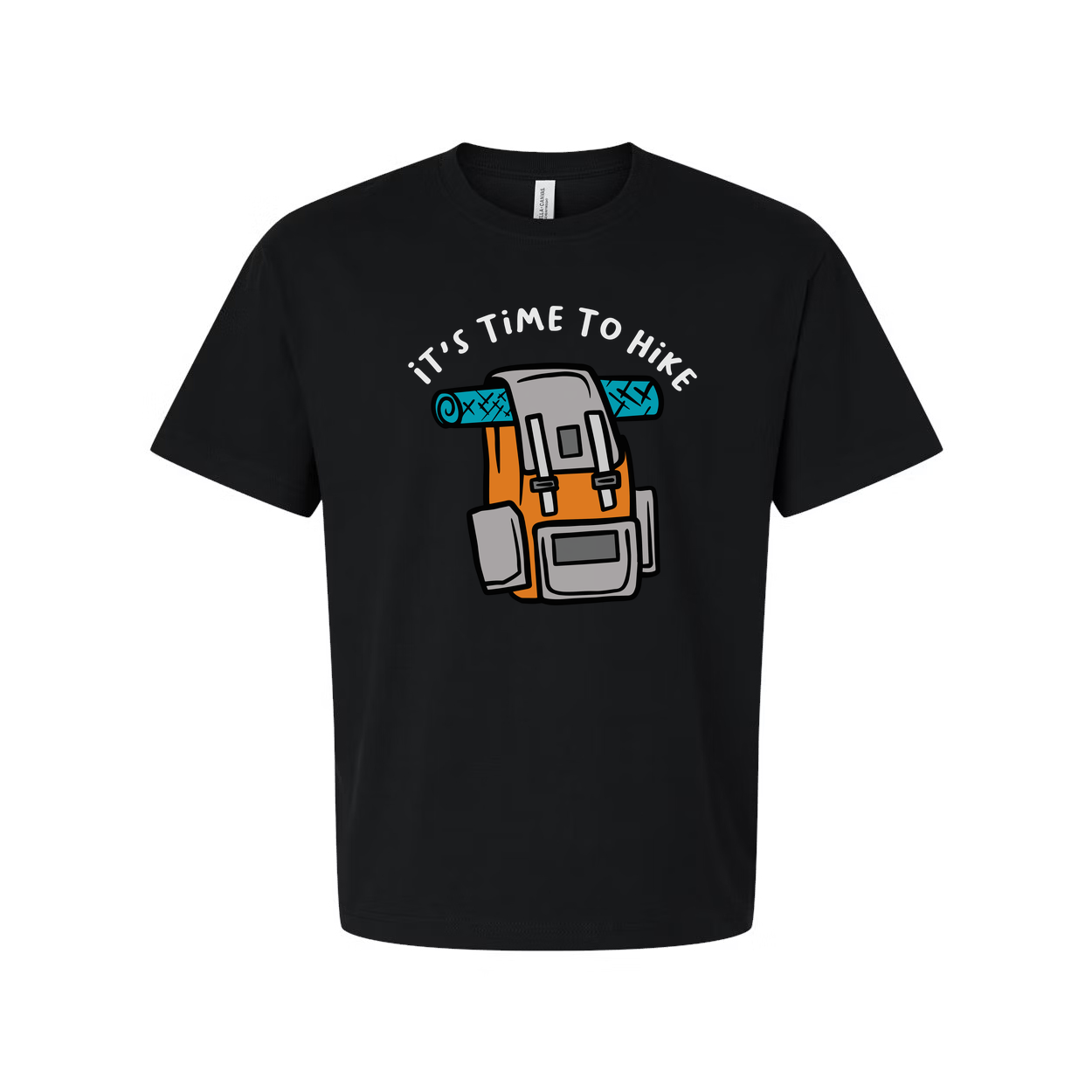 Unisex Outdoor Hiking Backpack Graphic T Shirt With Roll Mat It's Time To Hike Adventure Gear Tee
