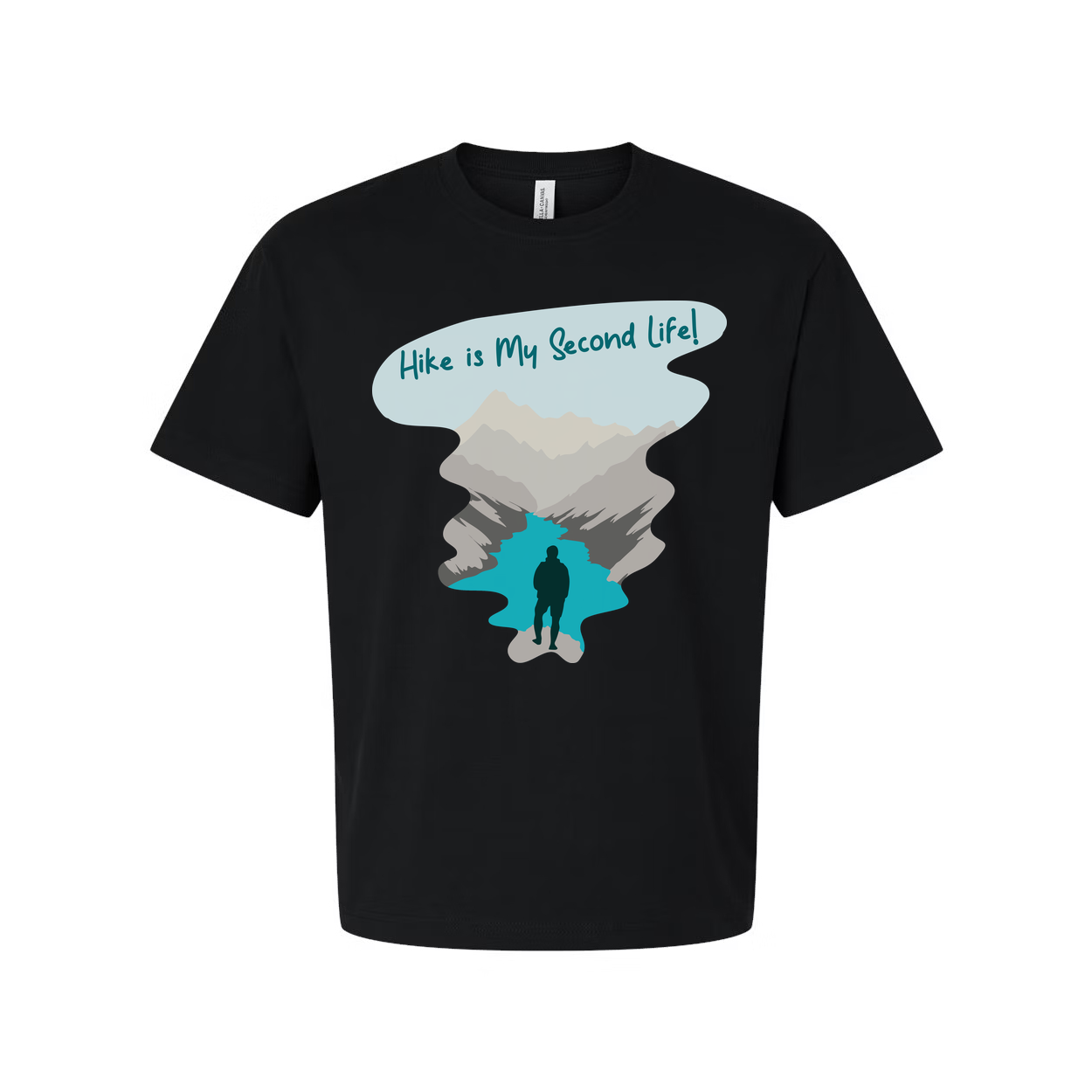 Unisex Hiking T Shirt With Mountain Landscape Graphic For Outdoor Adventure Enthusiasts