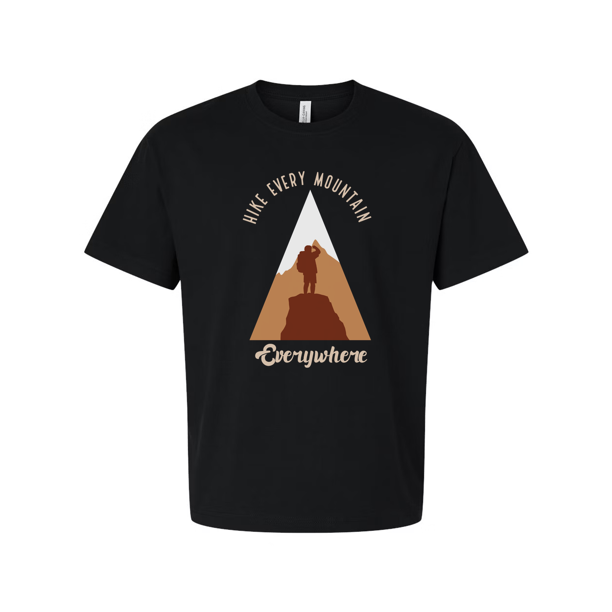 Unisex Outdoor Adventure T Shirt With Hike Every Mountain Everywhere Graphic Print