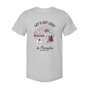 Let's Get Lost In Paradise Mountain Camping Graphic Tee For Outdoor Enthusiasts Unisex Shirt