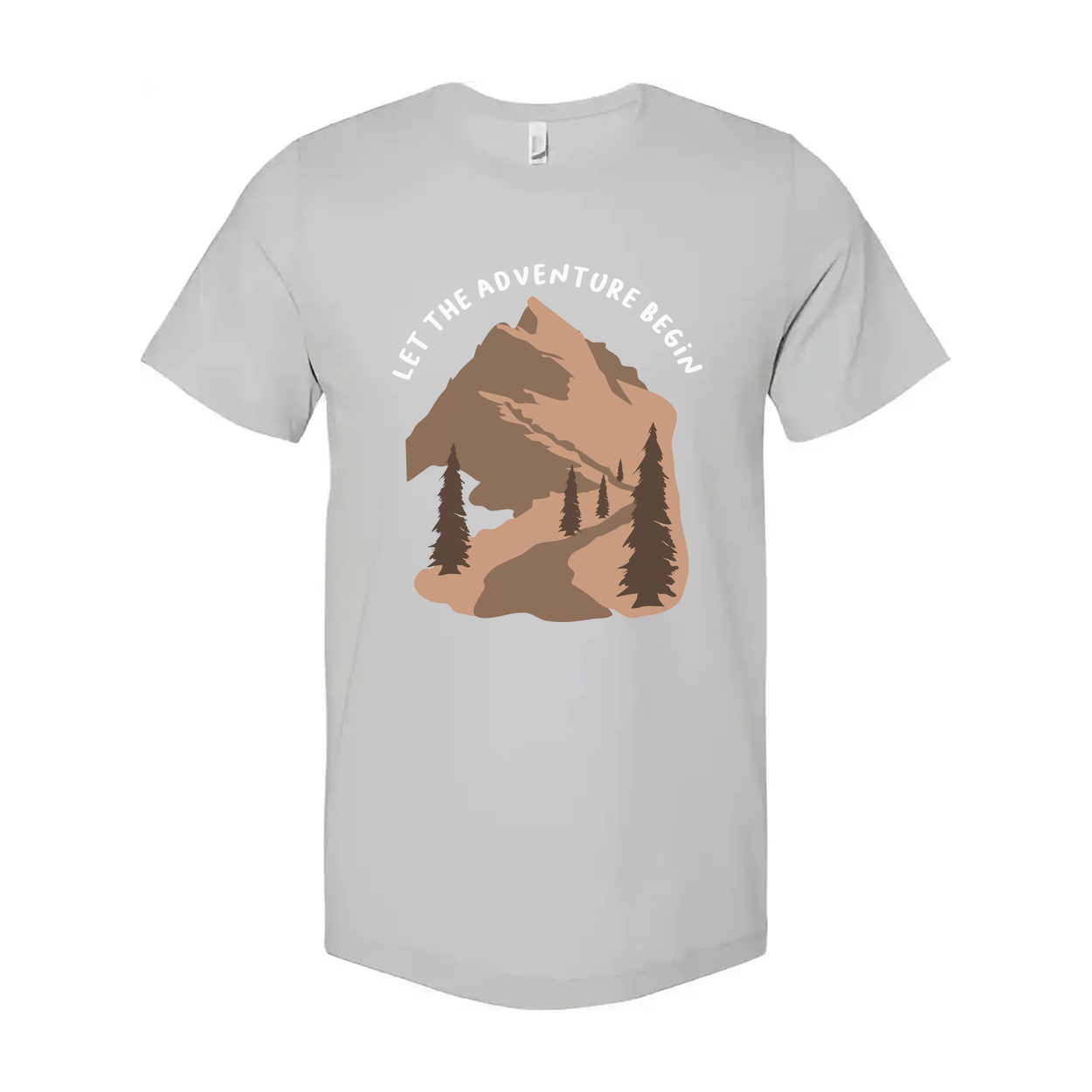 Unisex Outdoor Adventure Mountain Graphic T Shirt With Forest Trail Let The Adventure Begin