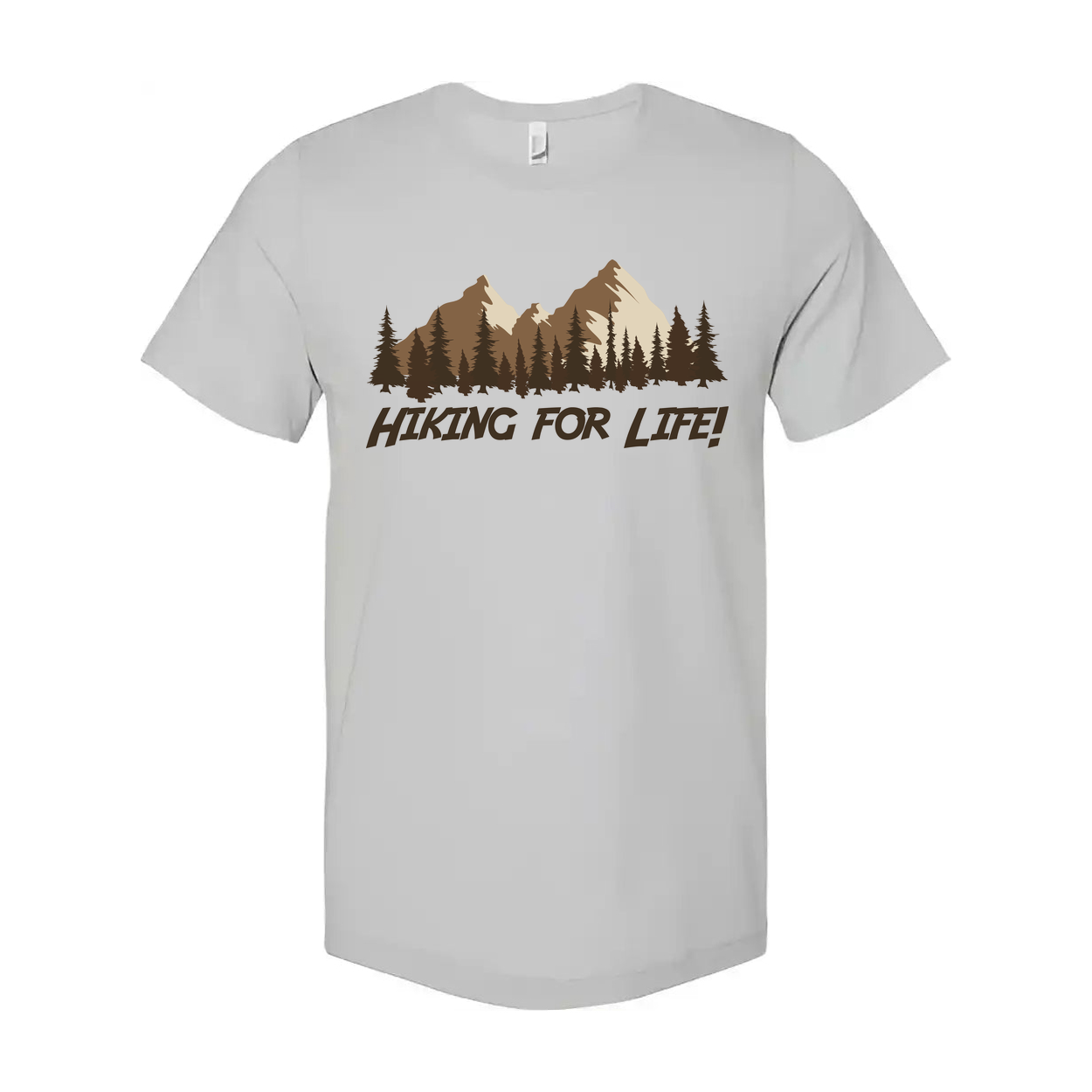 Unisex Outdoor Hiking Graphic T Shirt With Mountain Range And Pine Tree Design For Enthusiasts