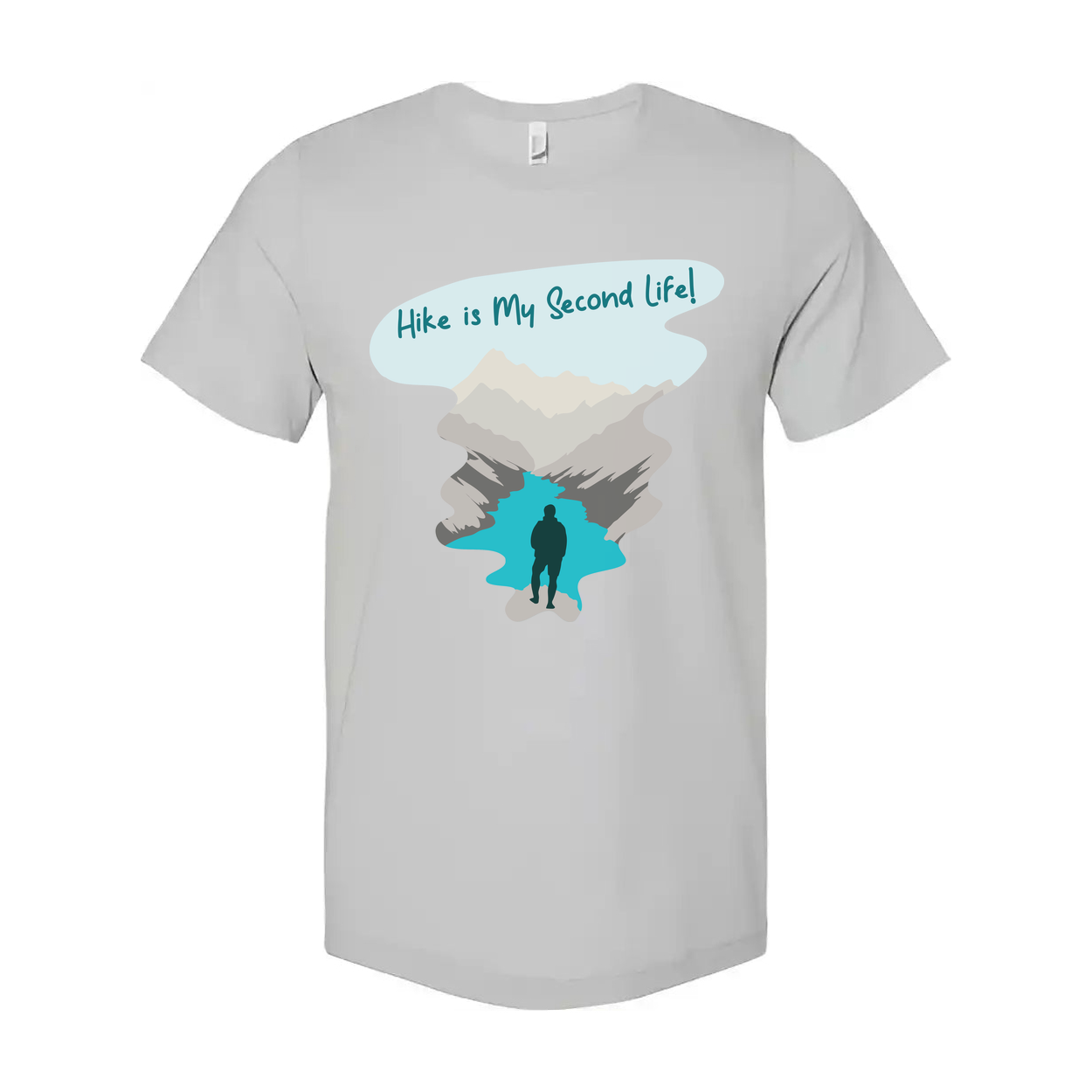 Unisex Hiking T Shirt With Mountain Landscape Graphic For Outdoor Adventure Enthusiasts