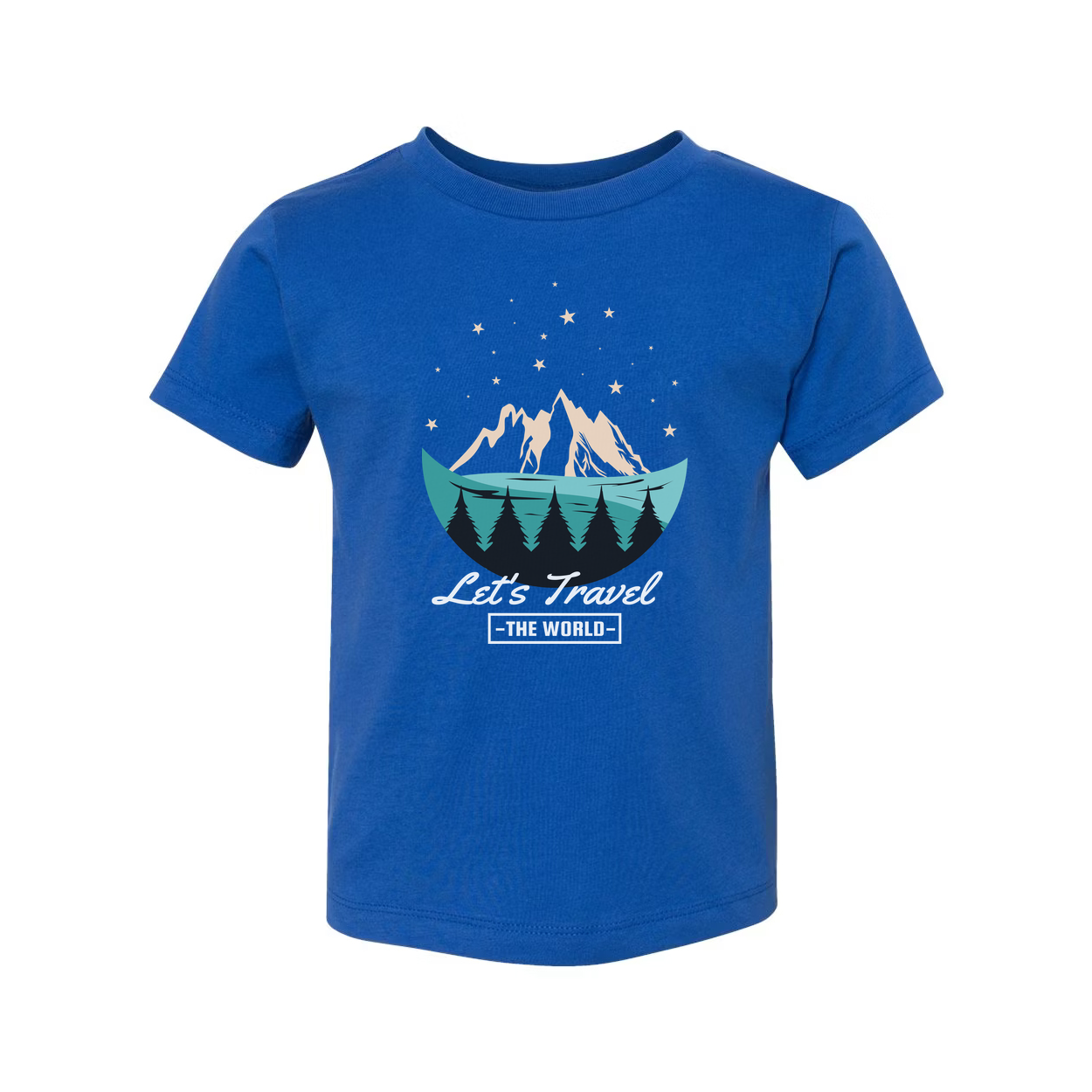 Unisex Outdoor Adventure Graphic T Shirt With Mountain Scene And Pine Forest Silhouette