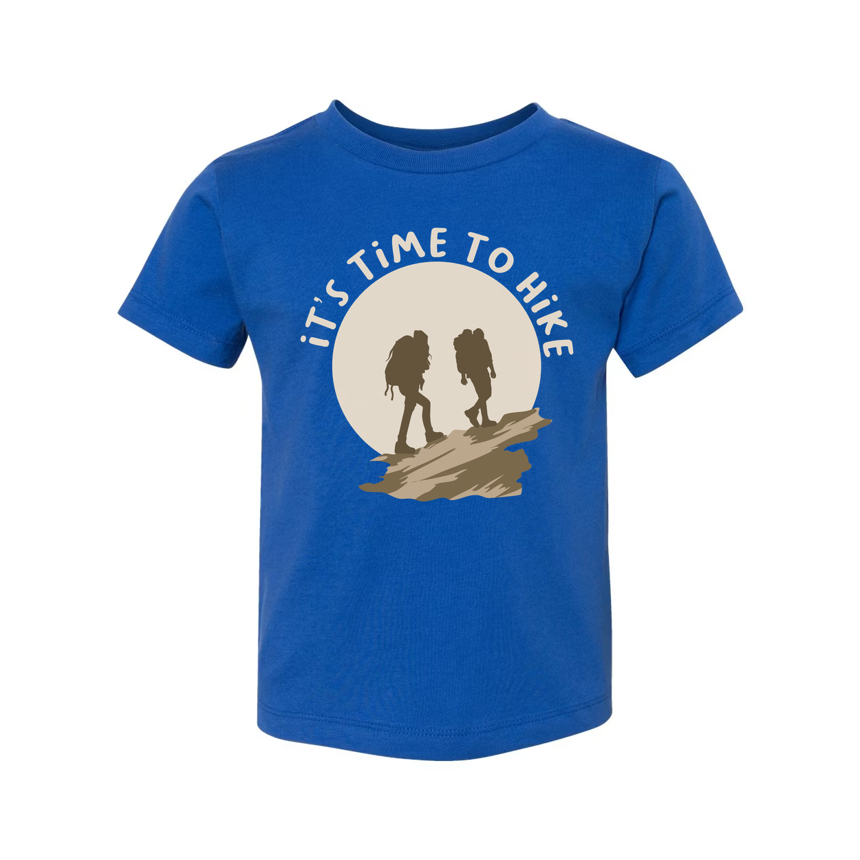 Unisex Outdoor Hiking Graphic T Shirt With Sunset Backdrop And Two Hikers Silhouette