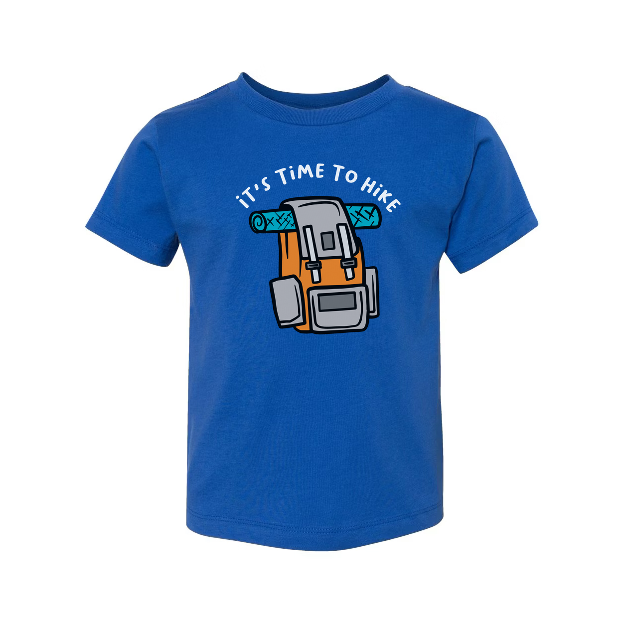 Unisex Outdoor Hiking Backpack Graphic T Shirt With Roll Mat It's Time To Hike Adventure Gear Tee