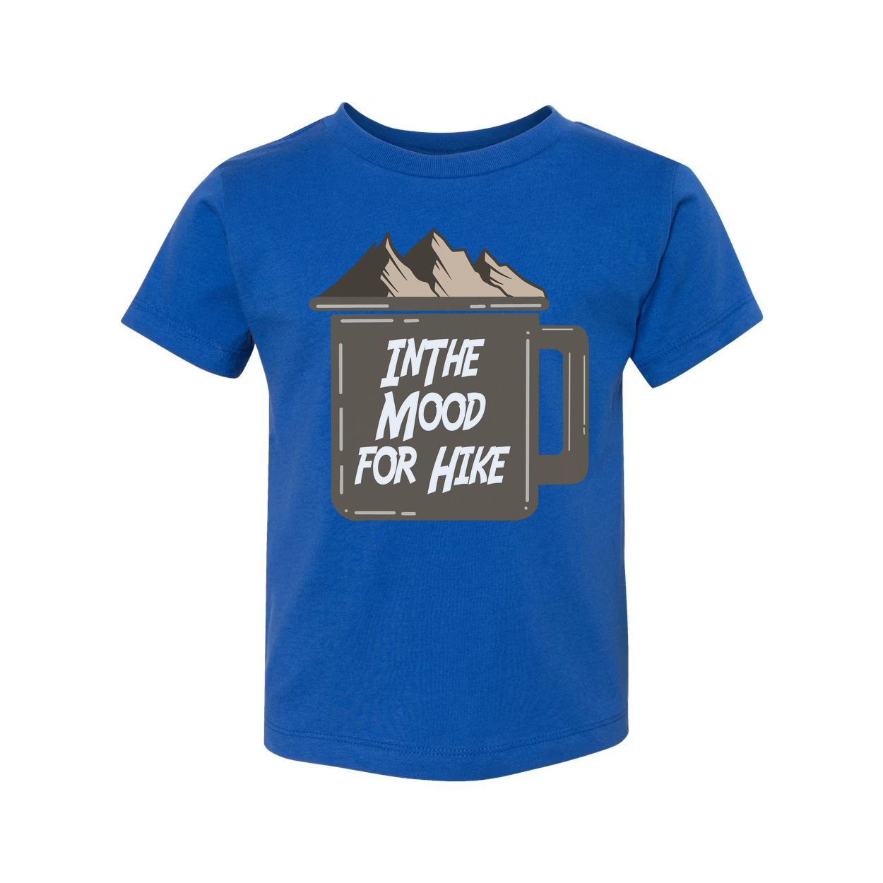 Unisex Outdoor Graphic Tee With Mountain Mug Artwork And In The Mood For Hike Quote