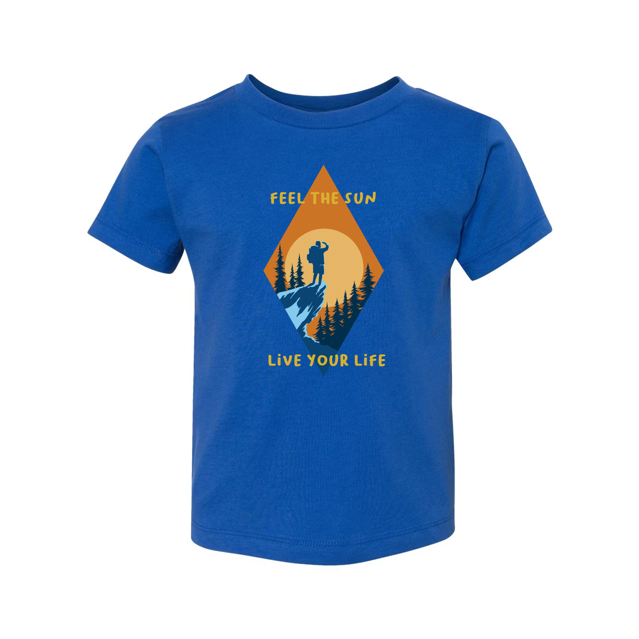Unisex Outdoor Adventure T Shirt With Sunset Hiker Graphic And Forest Landscape For Outdoor Enthusiasts