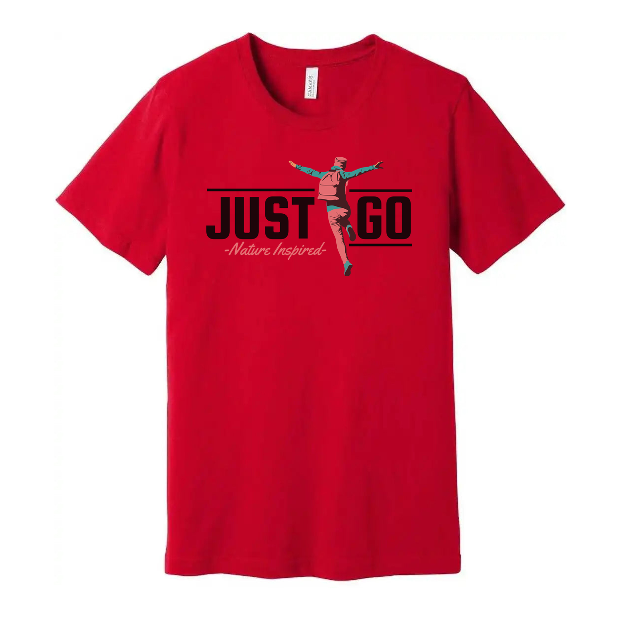 Just Go Nature Inspired Outdoor Graphic Tee For Unisex Adults With Adventure Theme