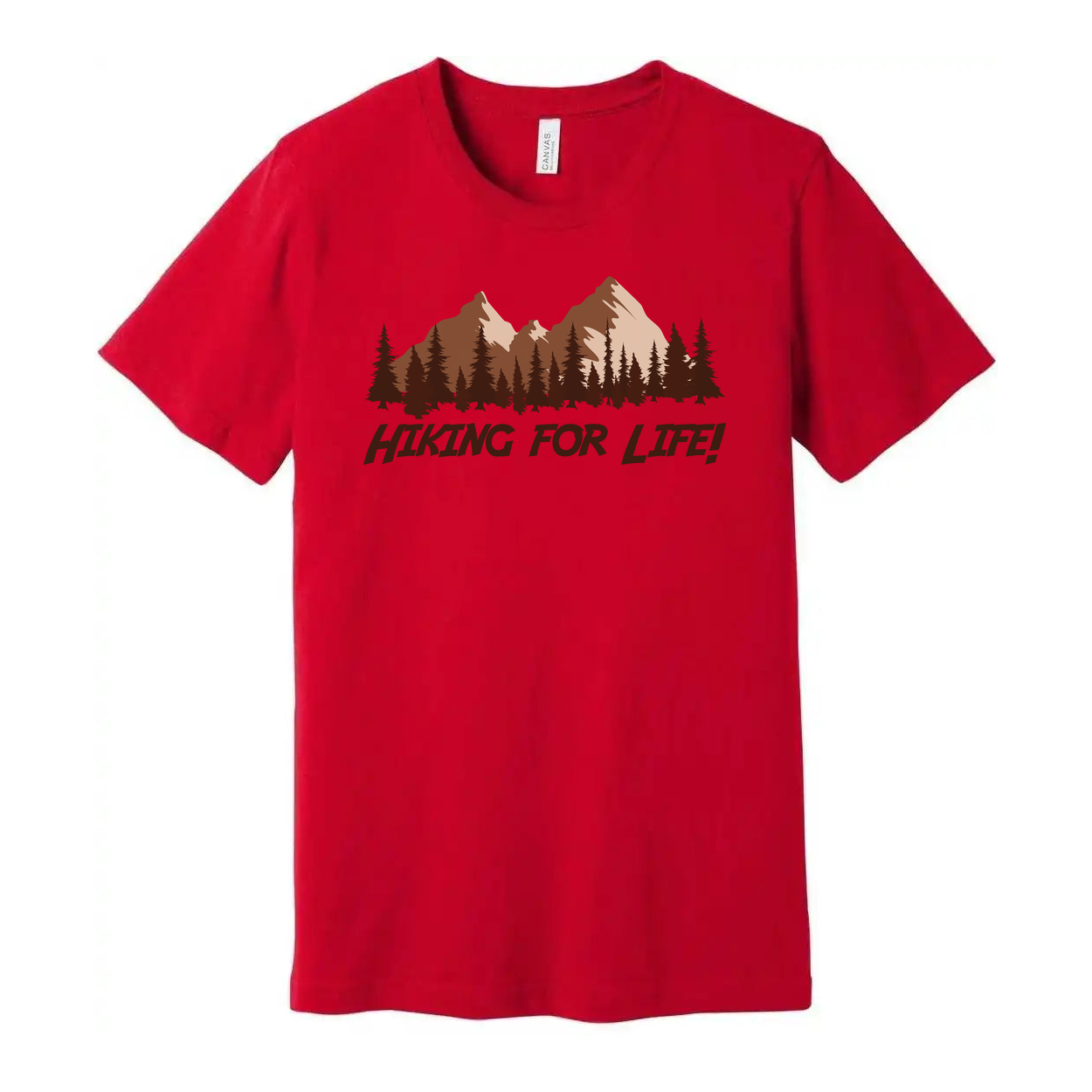 Unisex Outdoor Hiking Graphic T Shirt With Mountain Range And Pine Tree Design For Enthusiasts