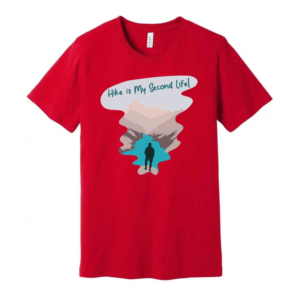 Unisex Hiking T Shirt With Mountain Landscape Graphic For Outdoor Adventure Enthusiasts