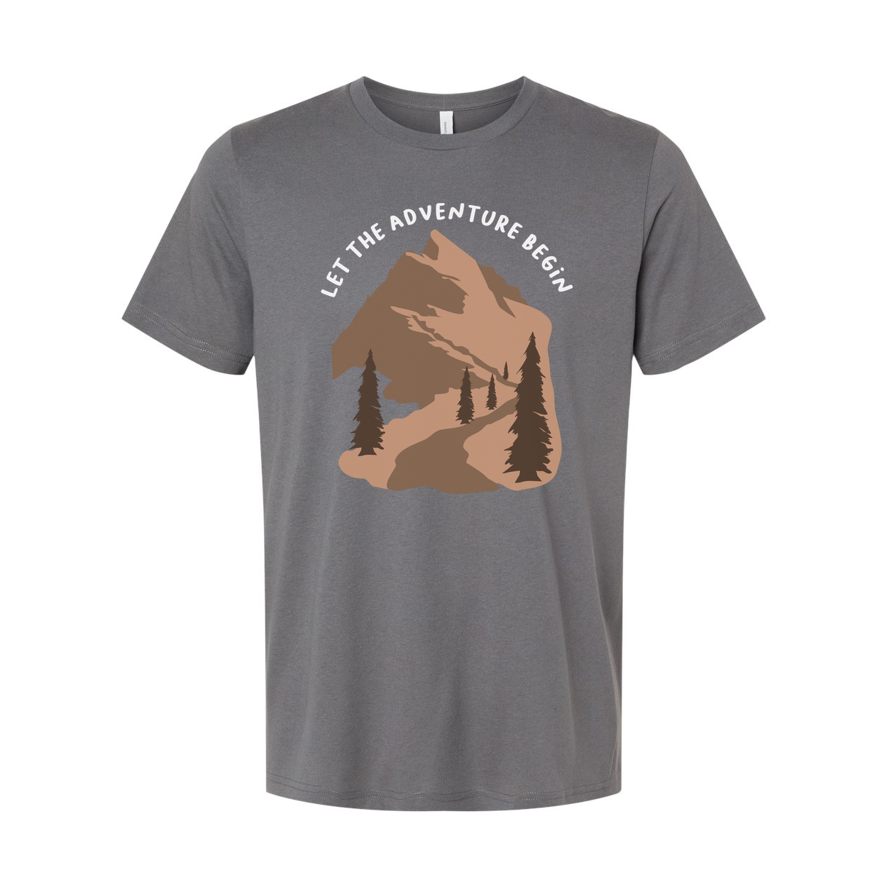 Unisex Outdoor Adventure Mountain Graphic T Shirt With Forest Trail Let The Adventure Begin