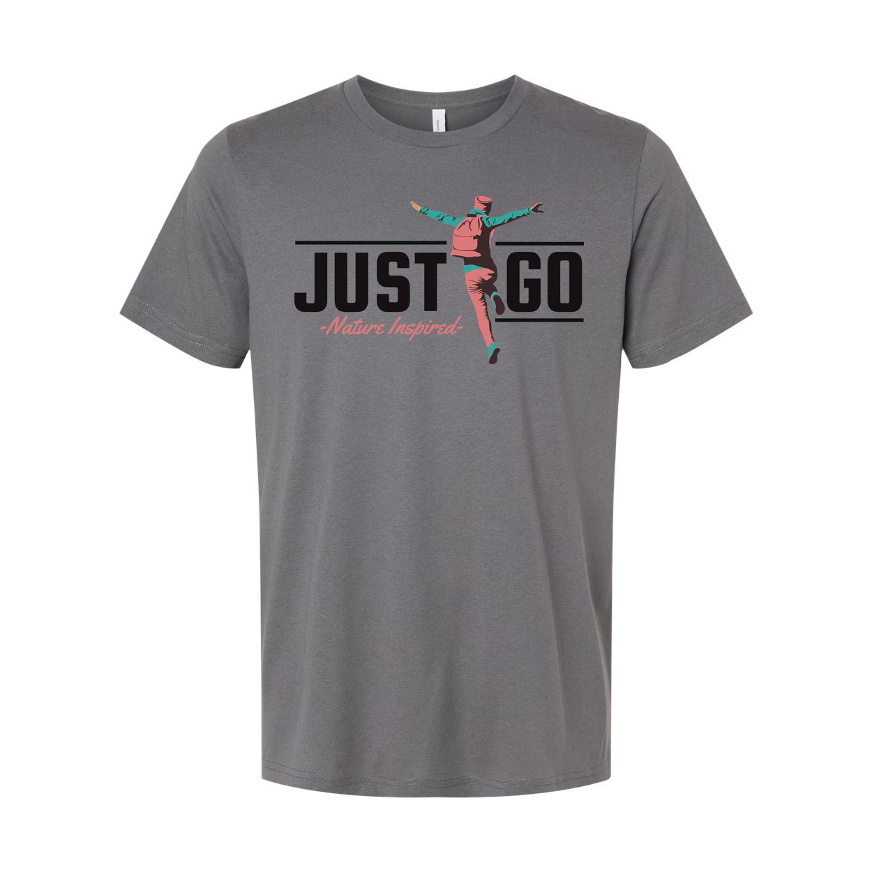 Just Go Nature Inspired Outdoor Graphic Tee For Unisex Adults With Adventure Theme