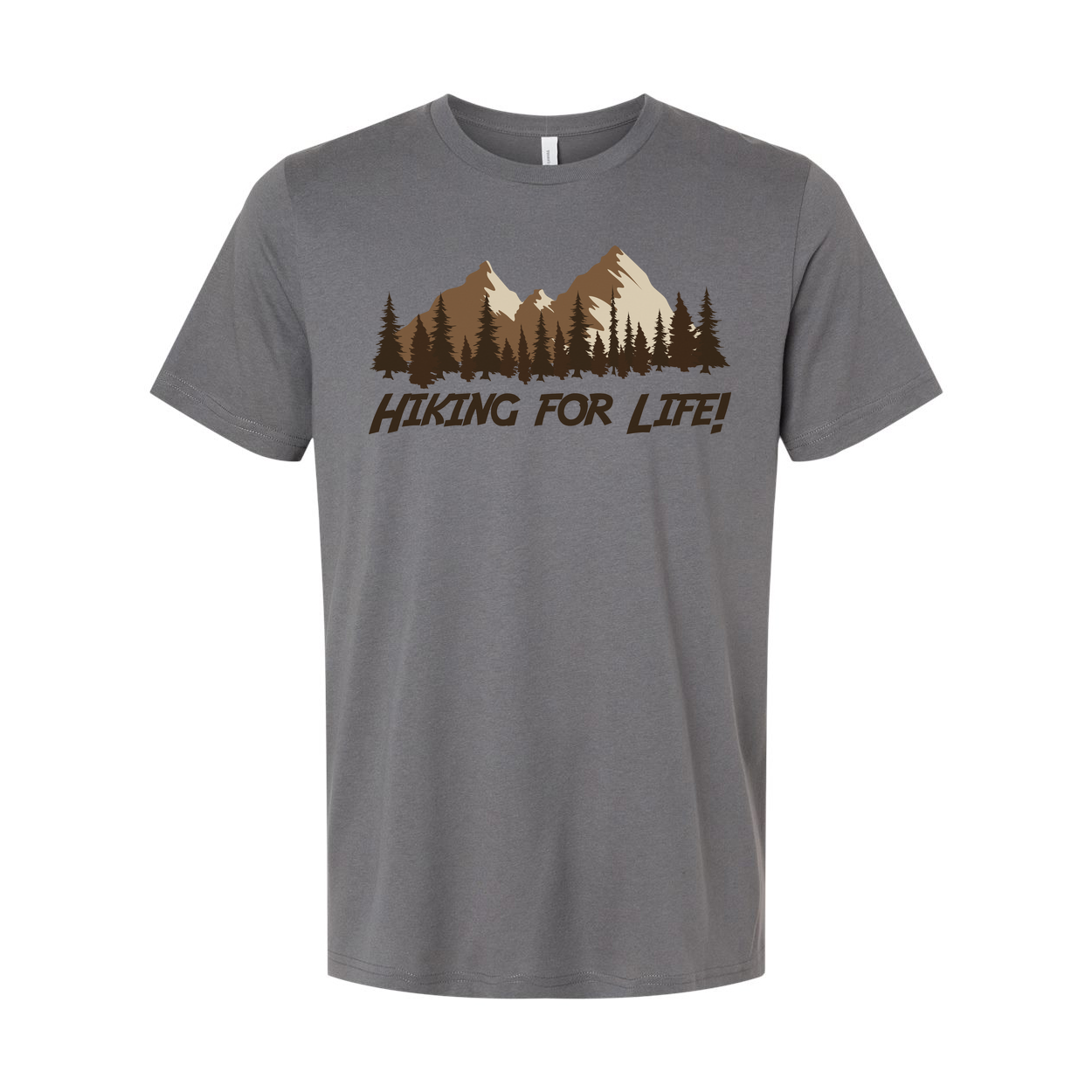 Unisex Outdoor Hiking Graphic T Shirt With Mountain Range And Pine Tree Design For Enthusiasts
