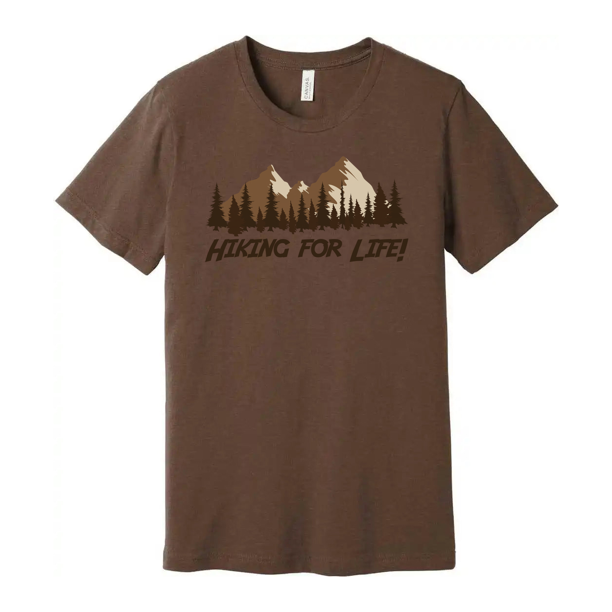 Unisex Outdoor Hiking Graphic T Shirt With Mountain Range And Pine Tree Design For Enthusiasts