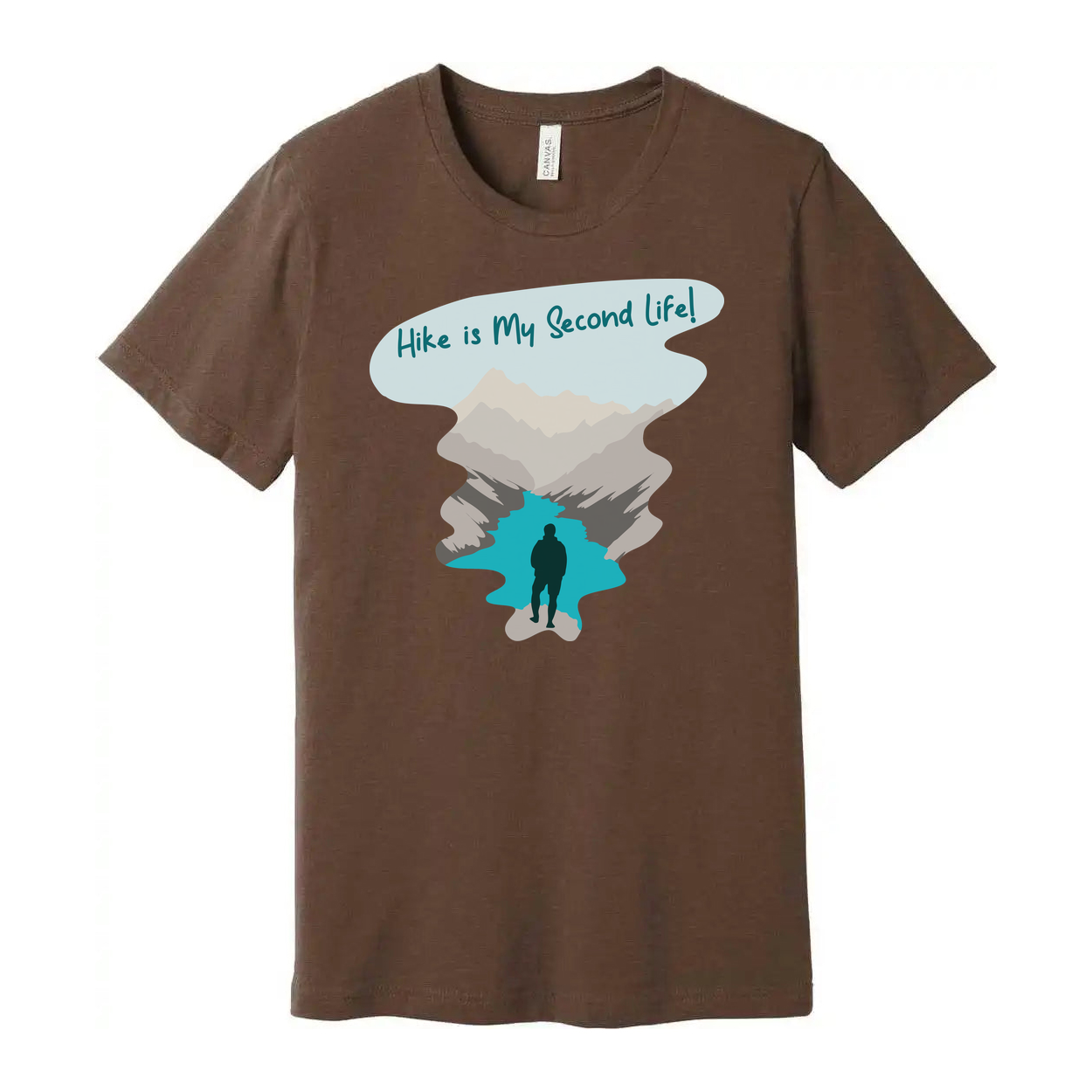 Unisex Hiking T Shirt With Mountain Landscape Graphic For Outdoor Adventure Enthusiasts