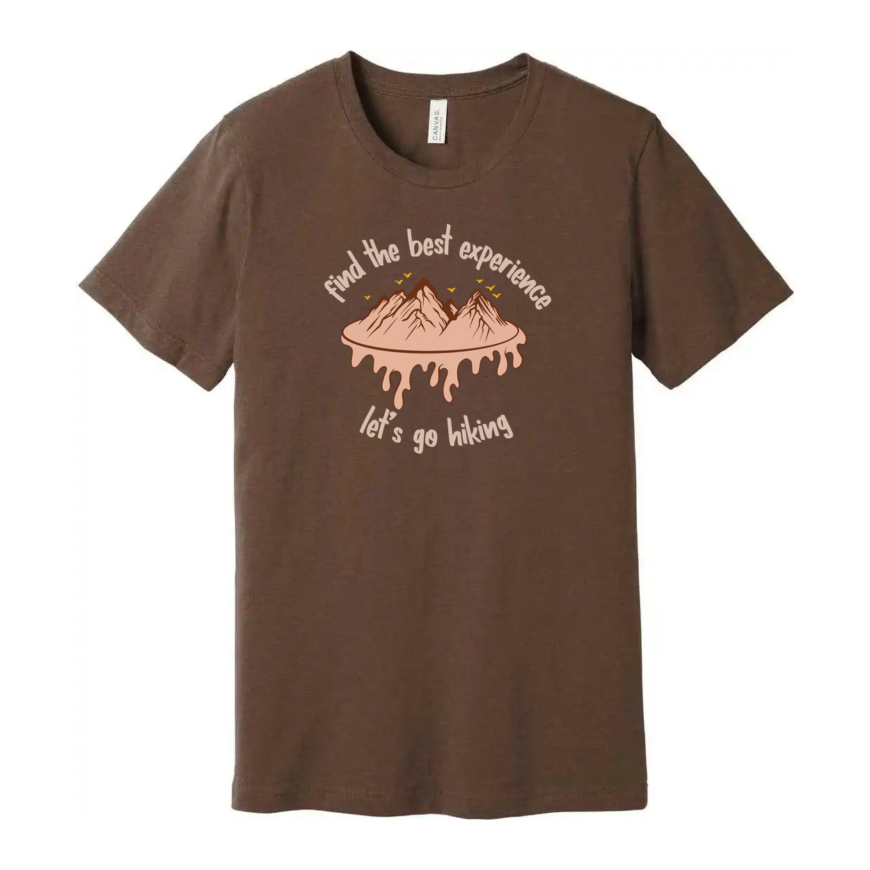 Unisex Outdoor Hiking Graphic T Shirt With Mountain Drip Illustration and Slogan