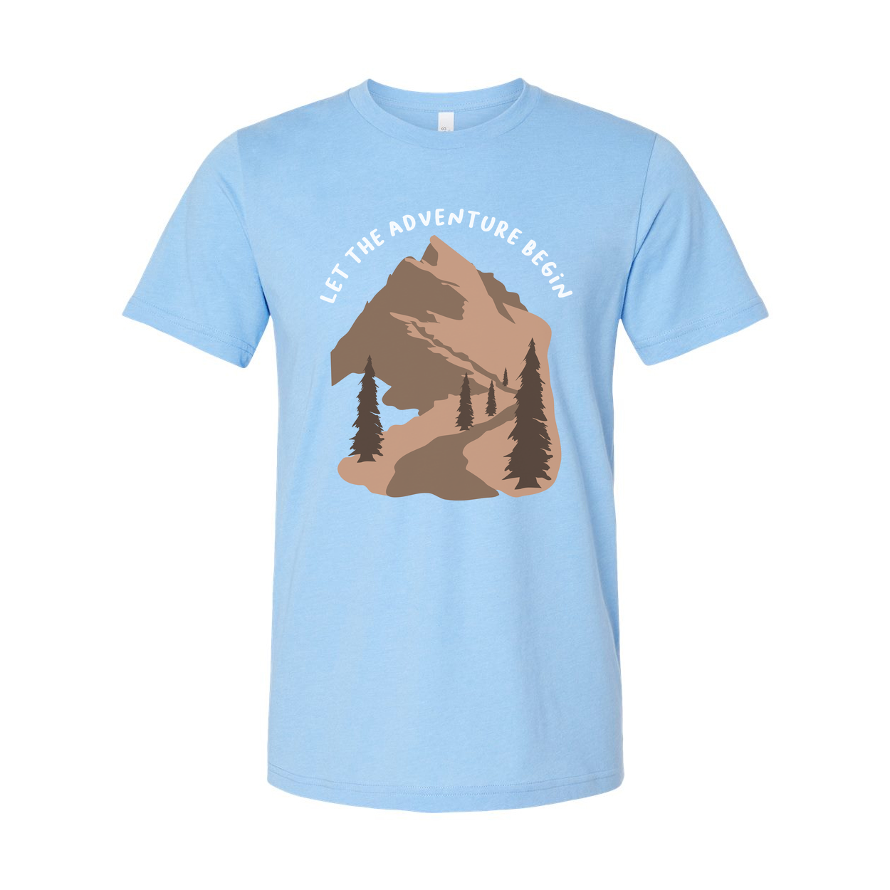 Unisex Outdoor Adventure Mountain Graphic T Shirt With Forest Trail Let The Adventure Begin