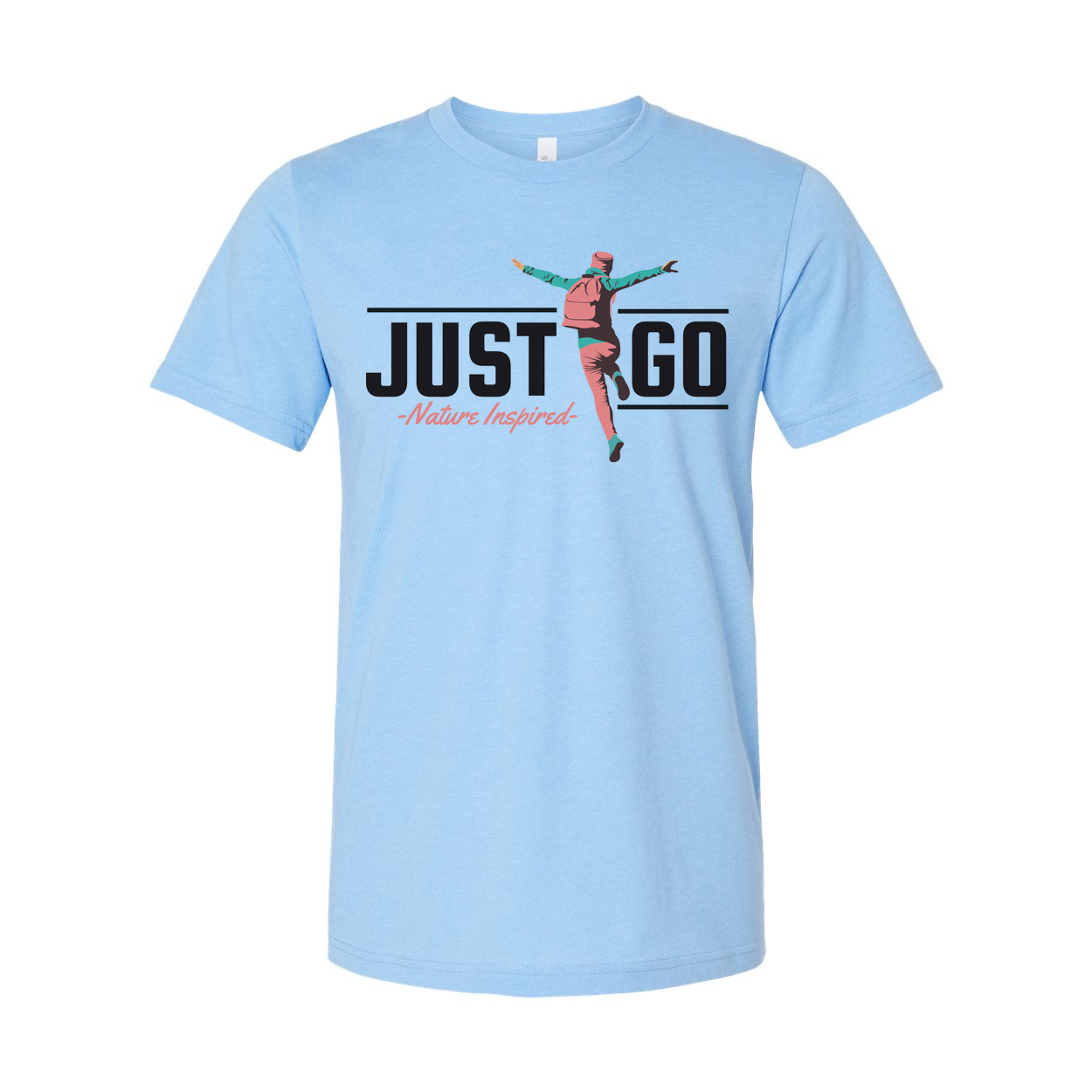 Just Go Nature Inspired Outdoor Graphic Tee For Unisex Adults With Adventure Theme