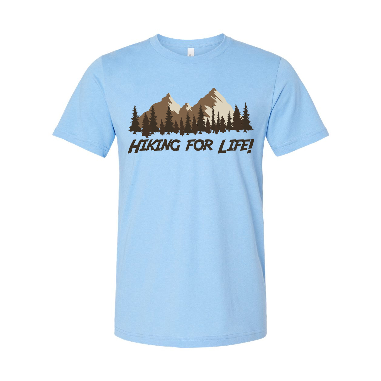 Unisex Outdoor Hiking Graphic T Shirt With Mountain Range And Pine Tree Design For Enthusiasts