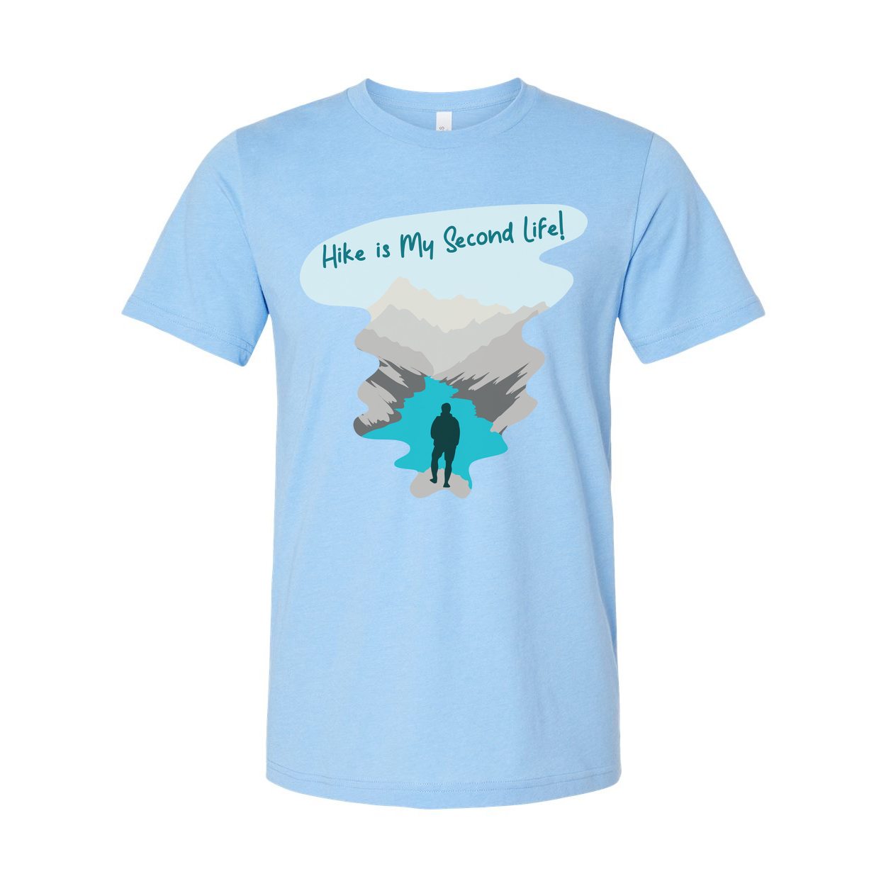 Unisex Hiking T Shirt With Mountain Landscape Graphic For Outdoor Adventure Enthusiasts