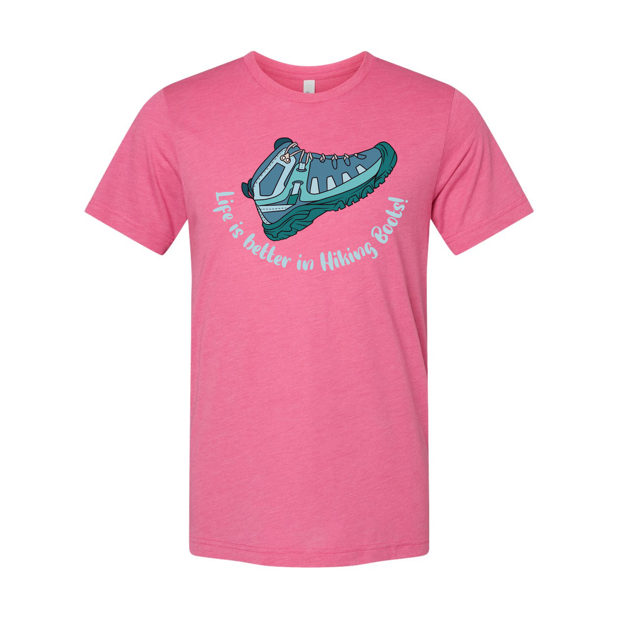 Unisex Outdoor Hiking Boots Graphic Tee With Life Is Better In Hiking Boots Quote
