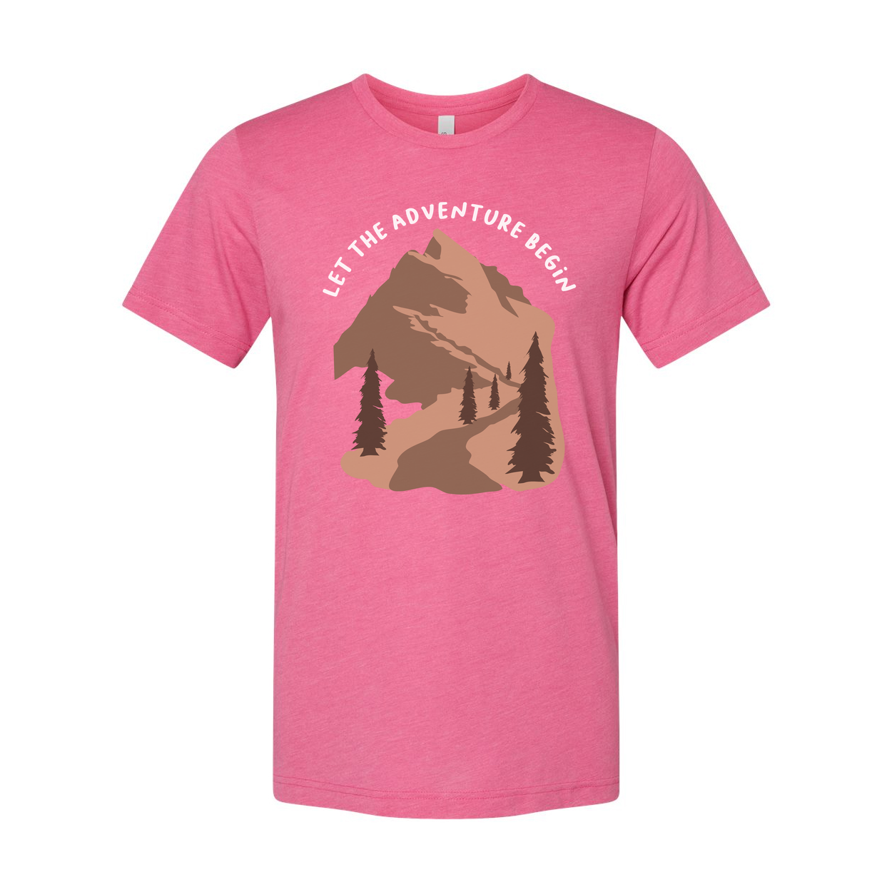 Unisex Outdoor Adventure Mountain Graphic T Shirt With Forest Trail Let The Adventure Begin