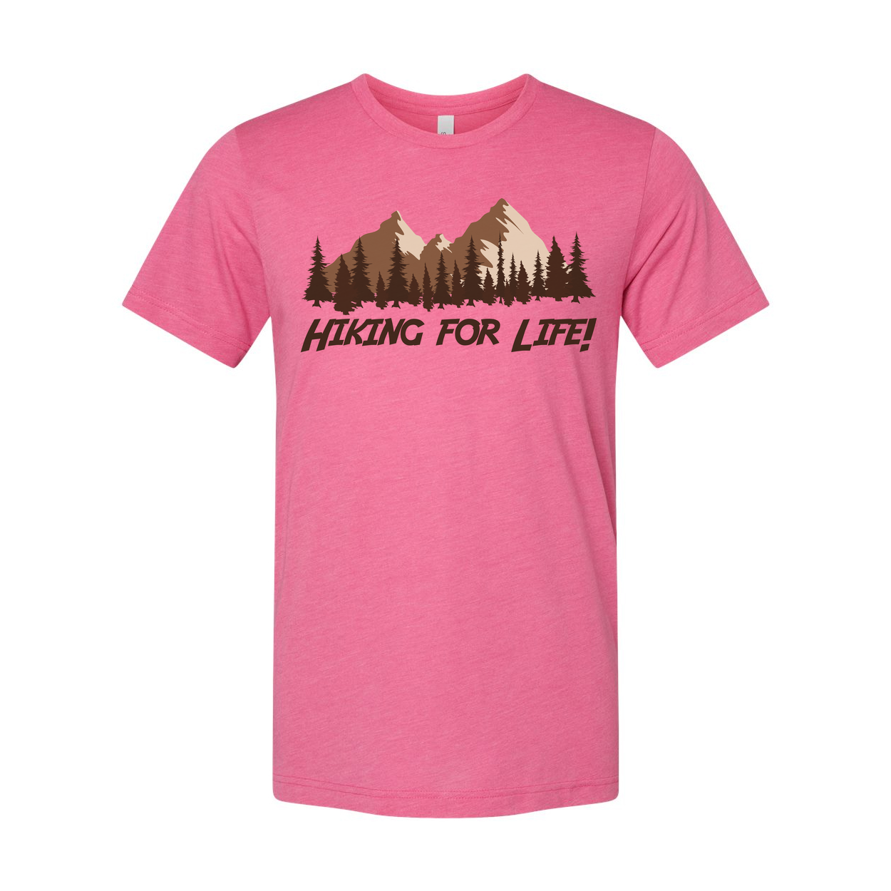 Unisex Outdoor Hiking Graphic T Shirt With Mountain Range And Pine Tree Design For Enthusiasts