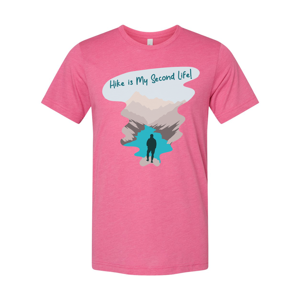 Unisex Hiking T Shirt With Mountain Landscape Graphic For Outdoor Adventure Enthusiasts