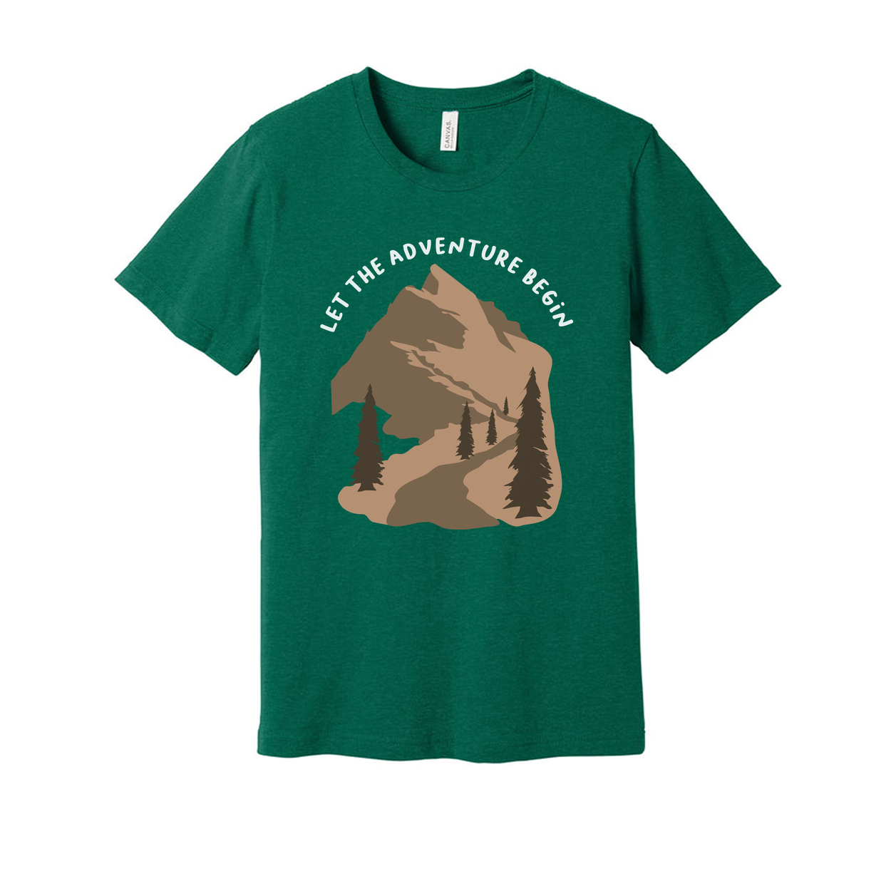 Unisex Outdoor Adventure Mountain Graphic T Shirt With Forest Trail Let The Adventure Begin