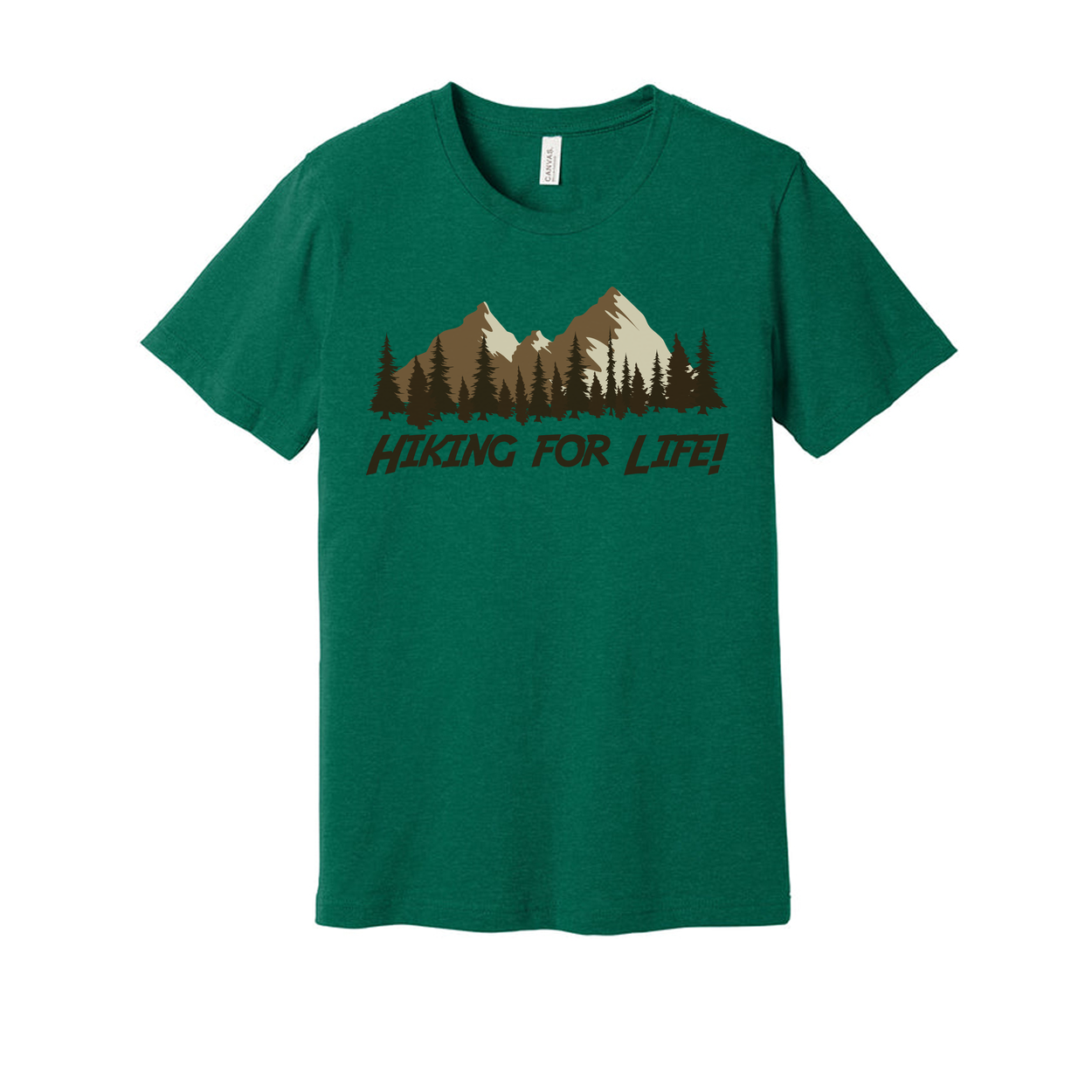 Unisex Outdoor Hiking Graphic T Shirt With Mountain Range And Pine Tree Design For Enthusiasts