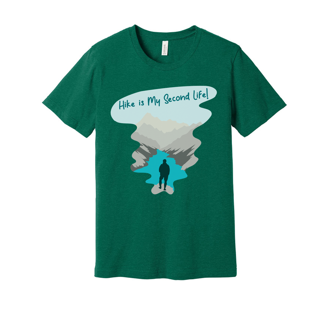 Unisex Hiking T Shirt With Mountain Landscape Graphic For Outdoor Adventure Enthusiasts