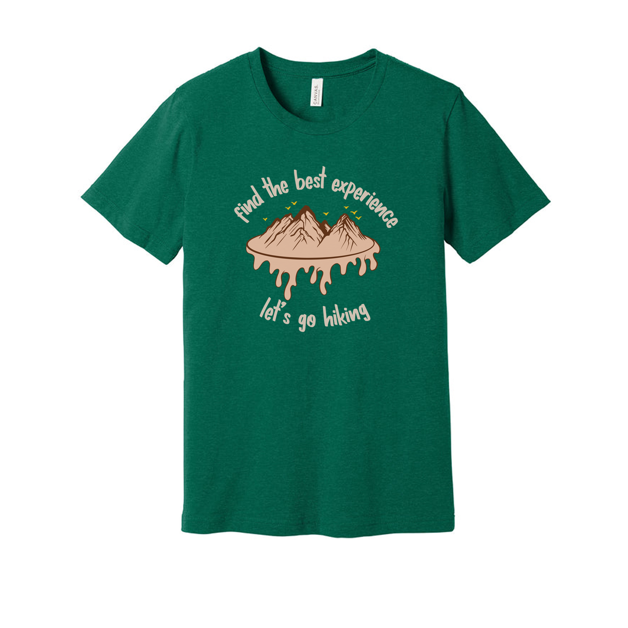 Unisex Outdoor Hiking Graphic T Shirt With Mountain Drip Illustration and Slogan