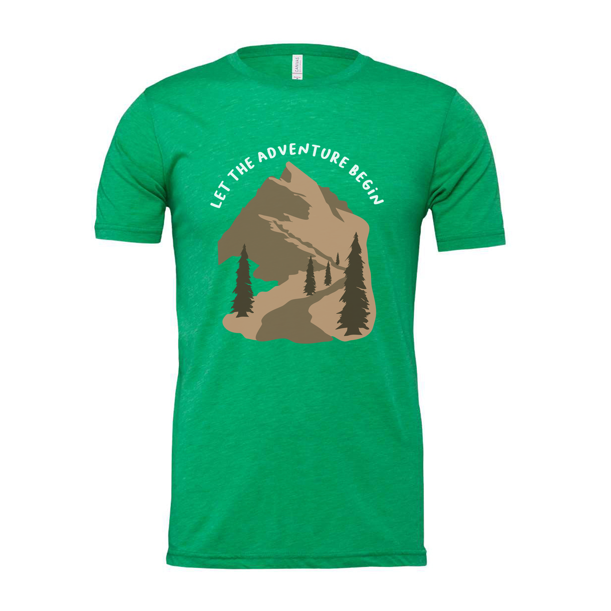Unisex Outdoor Adventure Mountain Graphic T Shirt With Forest Trail Let The Adventure Begin