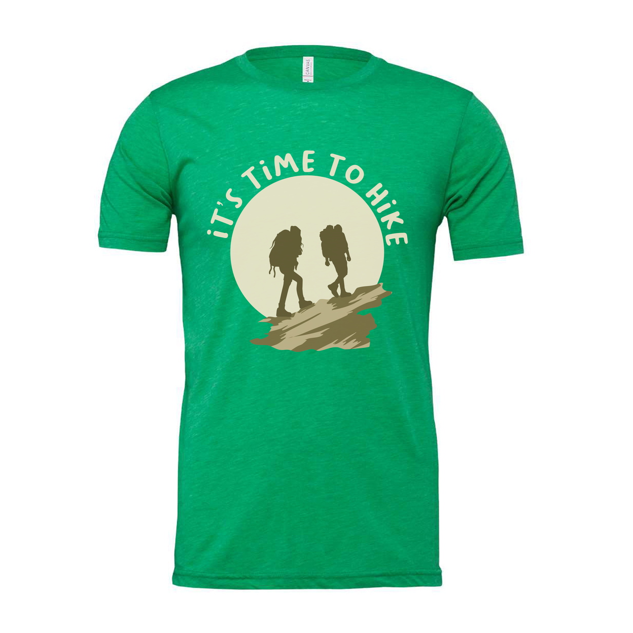 Unisex Outdoor Hiking Graphic T Shirt With Sunset Backdrop And Two Hikers Silhouette