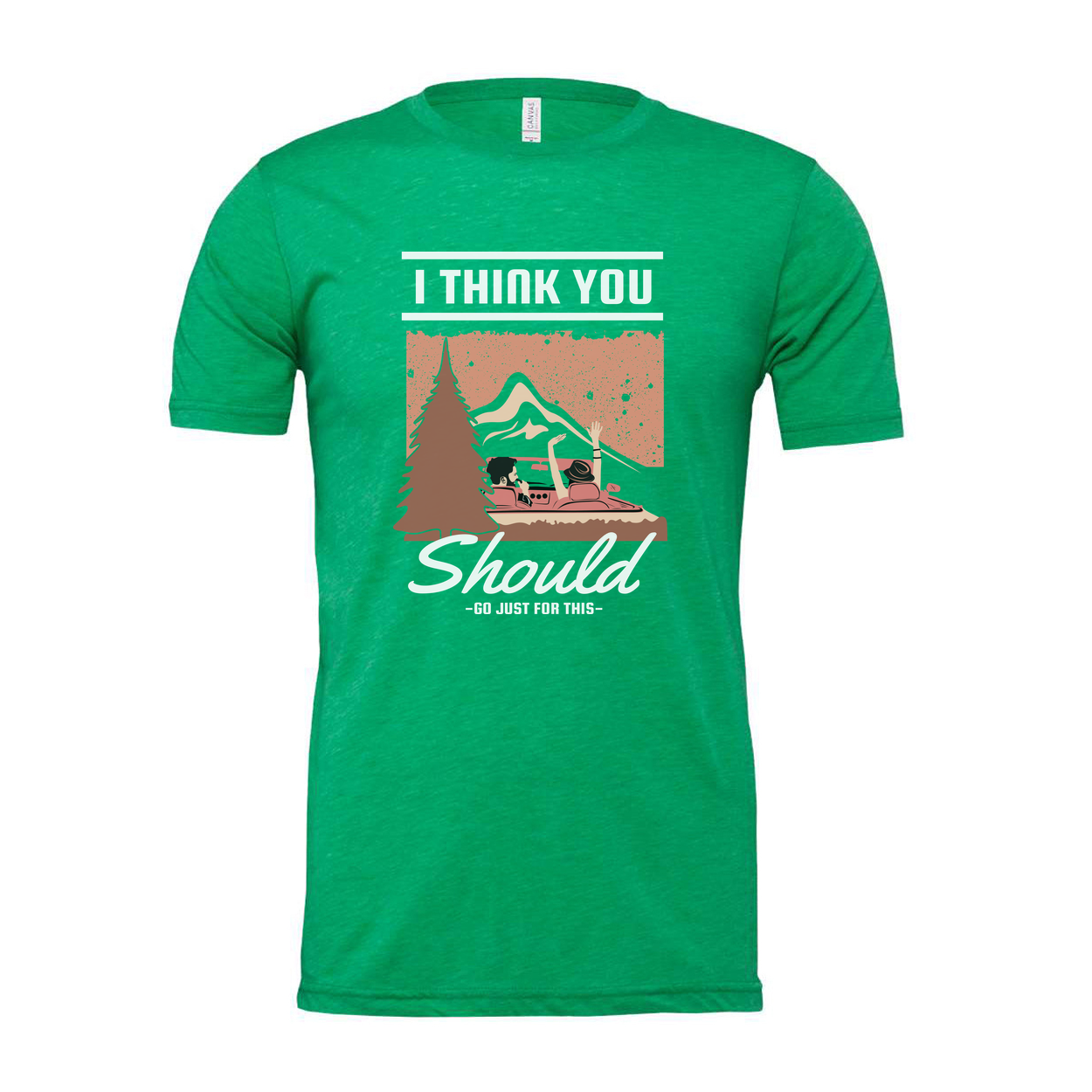 Unisex Outdoor Adventure Graphic T Shirt With Mountain Lake Scene And Pine Forest Illustration For Hiking Enthusiasts