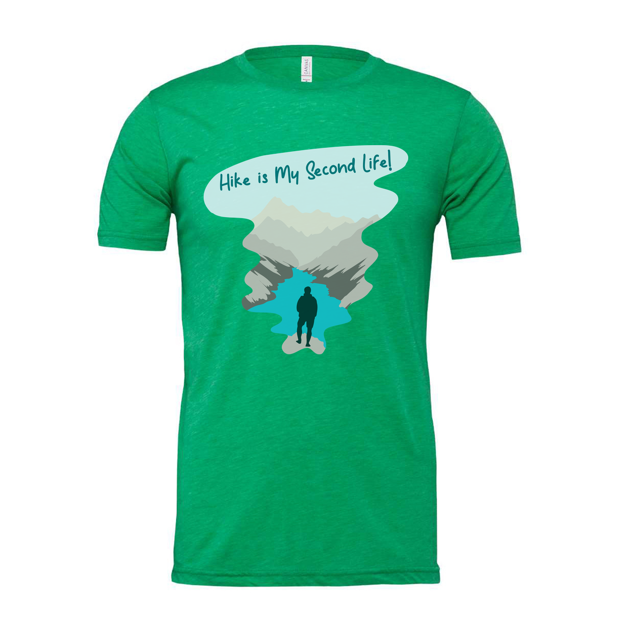 Unisex Hiking T Shirt With Mountain Landscape Graphic For Outdoor Adventure Enthusiasts