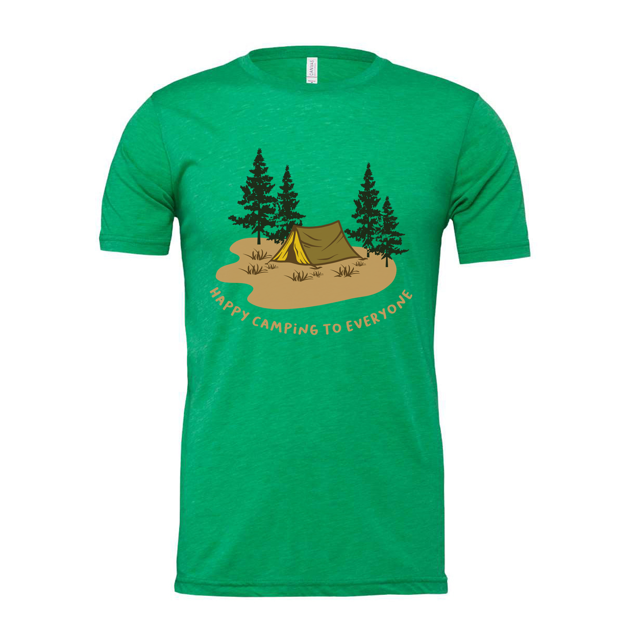 Unisex Outdoor Camping T Shirt With Tent And Pine Trees Graphic For Adventures And Hiking