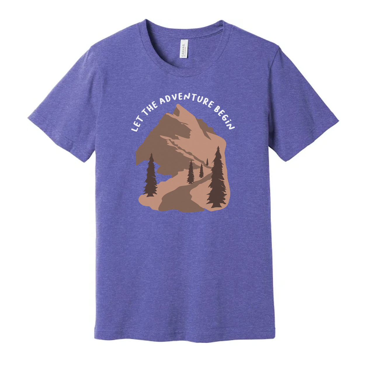Unisex Outdoor Adventure Mountain Graphic T Shirt With Forest Trail Let The Adventure Begin