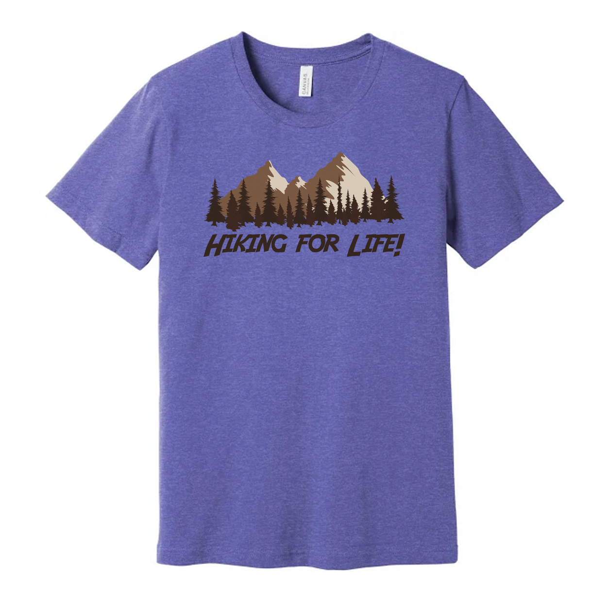 Unisex Outdoor Hiking Graphic T Shirt With Mountain Range And Pine Tree Design For Enthusiasts
