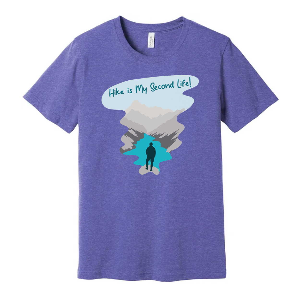Unisex Hiking T Shirt With Mountain Landscape Graphic For Outdoor Adventure Enthusiasts
