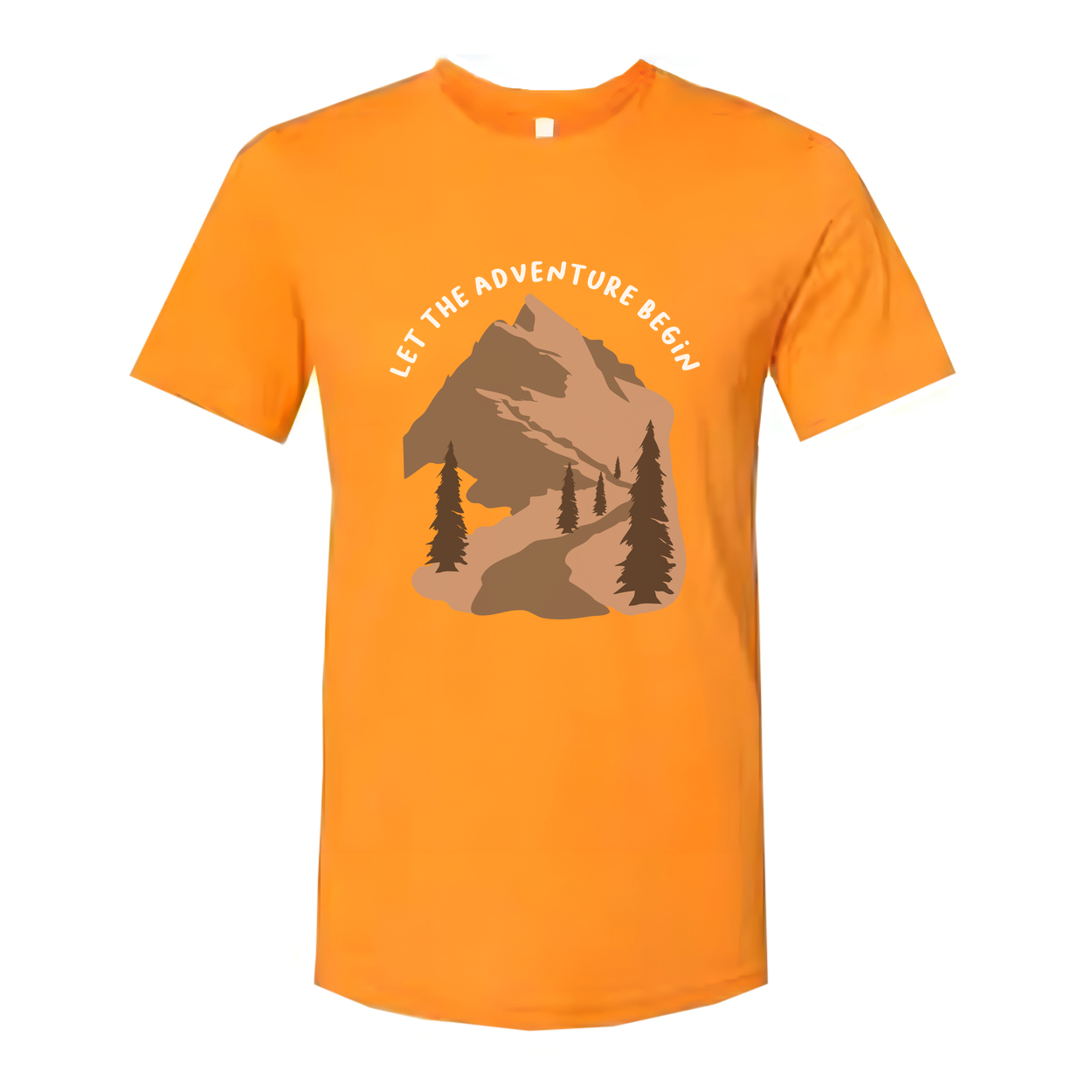 Unisex Outdoor Adventure Mountain Graphic T Shirt With Forest Trail Let The Adventure Begin