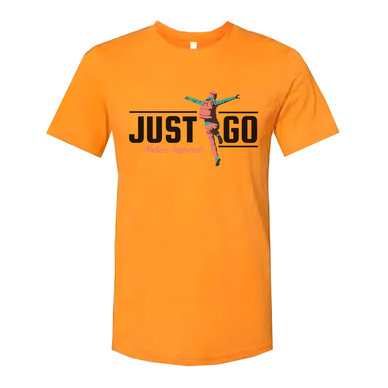 Just Go Nature Inspired Outdoor Graphic Tee For Unisex Adults With Adventure Theme