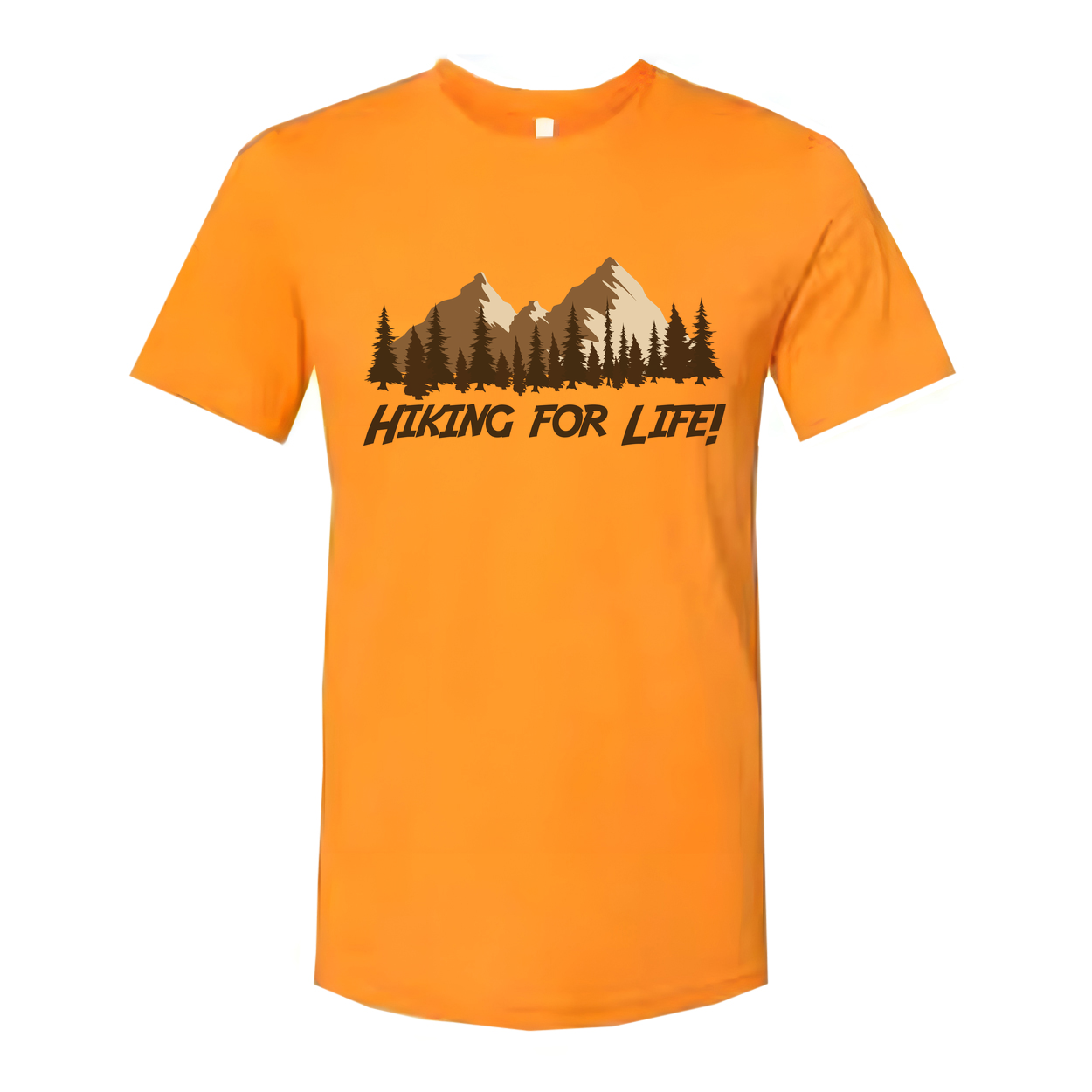 Unisex Outdoor Hiking Graphic T Shirt With Mountain Range And Pine Tree Design For Enthusiasts