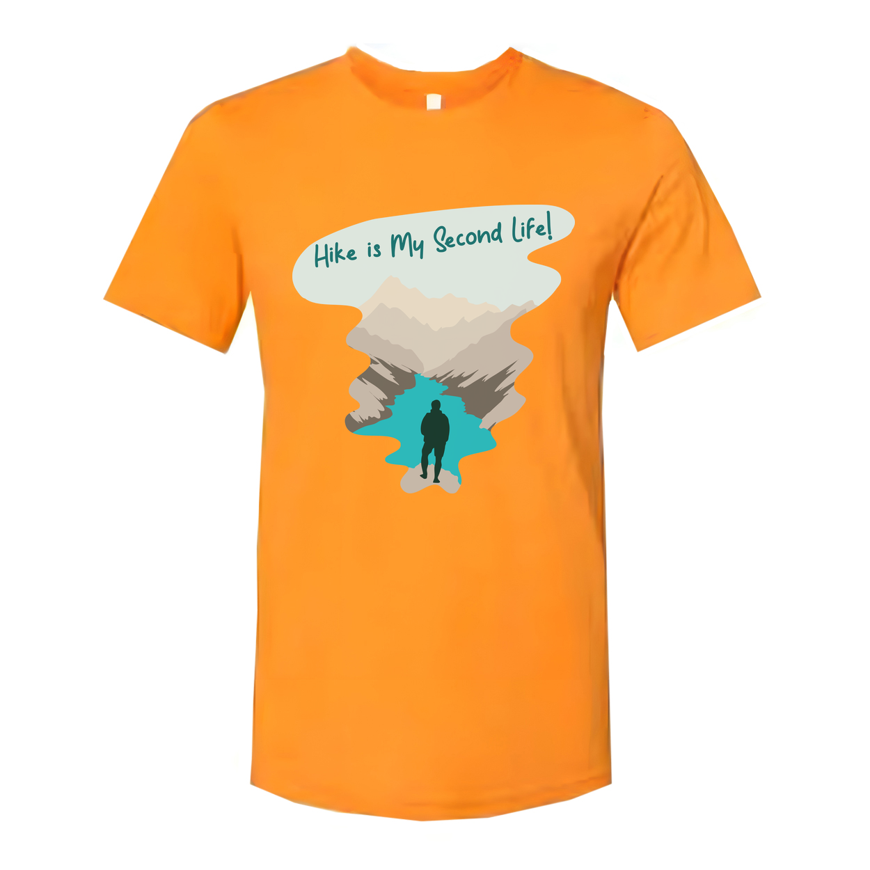 Unisex Hiking T Shirt With Mountain Landscape Graphic For Outdoor Adventure Enthusiasts