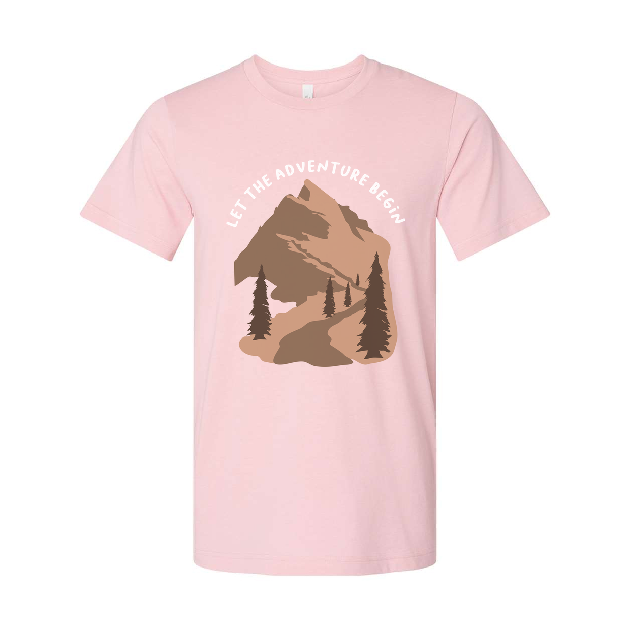 Unisex Outdoor Adventure Mountain Graphic T Shirt With Forest Trail Let The Adventure Begin