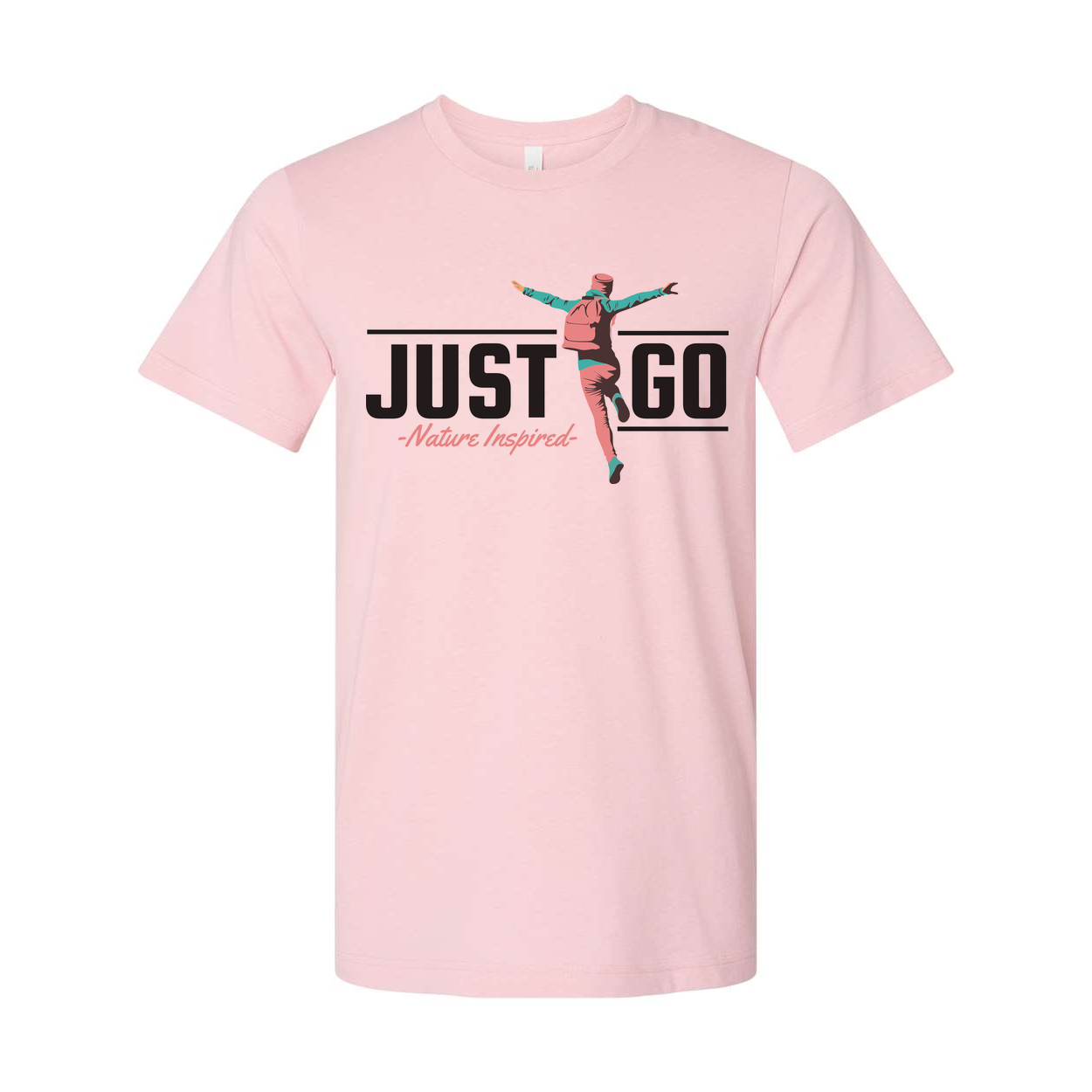 Just Go Nature Inspired Outdoor Graphic Tee For Unisex Adults With Adventure Theme