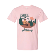 Unisex Outdoor Getaway Graphic T Shirt With Mountain Sunrise Scene For Hiking Camping Adventures